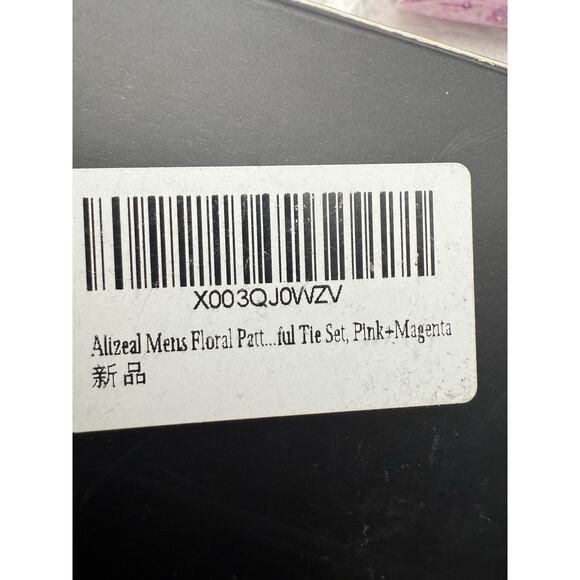 Alizeal Mens 3.15inches Exquisite Floral Tie w/Small Flower Printed Pink *READ.. - Picture 5 of 6